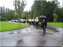 TQ1557 : Jazz Funeral, Leatherhead Crematorium, Surrey by Dr Neil Clifton