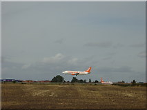 SJ4481 : Runway, Liverpool Airport by Sue Adair