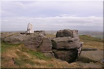 SD9326 : Trig point, Great Bride Stones by Mark Anderson