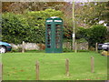 Green phone box at Portesham.