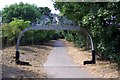 Cycle path sculpture at Fishbourne