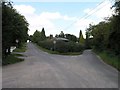 Road junction in a housing area near Chaldon