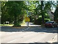 Junction of Forest Road (left) and Pennymead Drive (centre) with South Ockham Road