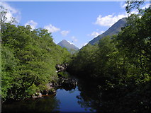 NN1446 : View from bridge over the River Etive at Coileitir by Fiona Porter