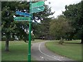 Footpaths across Cator Park, Beckenham.