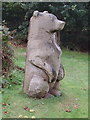 Wooden sculpture of a bear, Cliveden