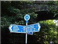 ST1285 : The Taff Trail Junction of National Cycleway Routes 4 and 8. by Robin Williams