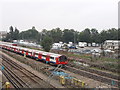 Underground trains near Neasden Station