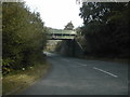 SH5539 : Rail Bridge over A498 by Peter Shone