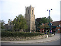 Market Hill and parish church, Haverhill, Suffolk