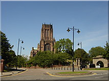 SJ3589 : St James' Mount Gardens and Anglican Cathedral by Sue Adair
