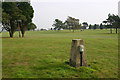 Sene Farm trig on edge of golf course