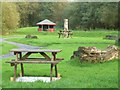 Picnic tables at Mynydd Mawr Woodland Park