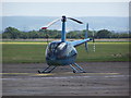 NZ3713 : Helicopter at Durham Tees Valley Airport by Adam Brookes