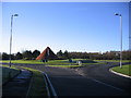 Roundabout with artist feature of the local area.