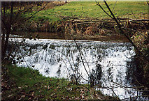 ST0137 : Old Cleeve: weir by Langridge Mills by Martin Bodman