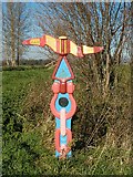 ST4839 : Marker on National Cycle Route, Somerset by Patrick Mackie