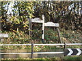 Old road sign at junction of Church Lane & Town Lane , Mobberley