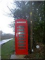 Telephone booth outside Hermitage village hall