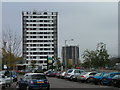 TL2208 : High rise housing in Hatfield town centre by Robin Hall