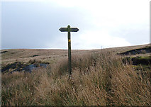 SD8922 : Signpost on Reaps Moss by michael ely