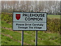 Palehouse Common - sign, hedge and trees