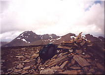 NN1971 : The summit cairn on Aonach Beag by bill copland