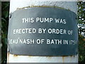 Poyle Pump - inscription on the pump