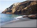 SW3835 : Portheras Beach: Christmas Day 2005 by Sheila Russell