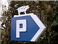 Locally themed parking sign in Toller Porcorum