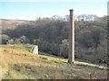 Chimney at abandoned mine workings near Ystradowen