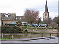 Village pond and church, Newton Regis