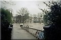 York Road footbridge during the floods