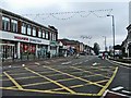 Green Lanes looking south from the traffic island at the Triangle