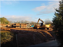 SK0940 : New Houses in Denstone, on New Year's Day by Linda Bailey