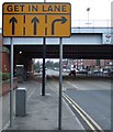 SU8880 : Road Sign & Railway Bridge by Martyn Davies