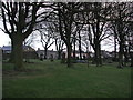 Old headstones in cemetery at Tow Law