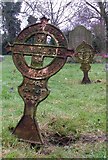 TL2128 : Iron grave markers by Robin Hall