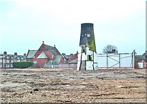 SE7423 : Goole Town. Windmill and Methodist Church by Gordon Kneale Brooke