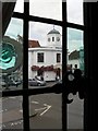 A view of Barclays Bank, Stratford from a Tearoom window.