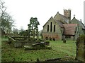 Baxterley Church and gravestones