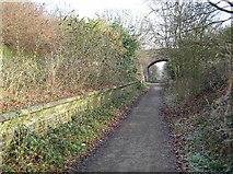 TL1907 : Alban Way, the old Smallford Station platform. by Barry Lawson