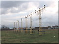 Lights beyond runway, Heathrow Airport