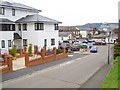 View from the head of Lyons Court, Dorking looking NE towards Box Hill