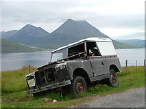 NG5734 : Abandoned Land Rover on Raasay by Dave Fergusson