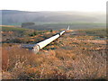 NR7327 : Lussa Dam pipeline, Glen lussa, Kintyre. by Johnny Durnan