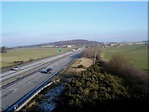 SJ1275 : Caerwys Junction on the A55 by Dot Potter