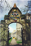 NJ9308 : University Arch with Elphinstone Coat-of-Arms. by Colin Smith