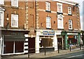 Shops next to English Bridge, Wyle Cop, Shrewsbury