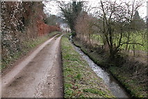 SP0121 : Road from Whalley Farm, Whittington by Philip Halling